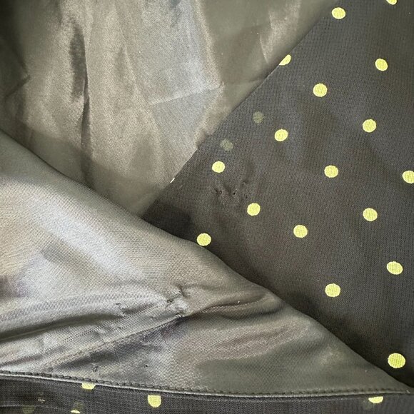 Vintage Evan Picone Polka Dot Midi Dress Sz 10 Black Whimsigoth - Picture 10 of 11